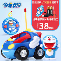 儿童哆啦a梦遥控汽车玩具3岁电动男女孩四岁宝宝充电赛车生日礼物