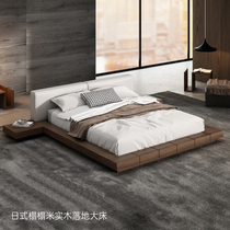 日式榻榻米床卧室定制双人落地矮床北欧现代简约实木床悬浮地台床
