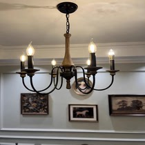 法式乡村简约客厅餐厅灯美式复古做旧民宿软装儿童房卧室装饰吊灯