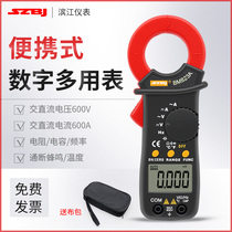 滨江BM823A数字交直流钳形万用表600A袖珍直流钳形电流表可测电容