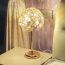 轻奢水晶台灯卧室床头灯创意简约现代触摸高级感温馨结婚落地灯