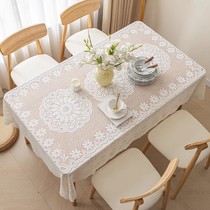 茶几桌布蕾丝餐桌布长方形布艺台布欧式圆家用小清新桌布棉麻盖布