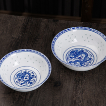 透光玲珑碗汤碗面碗家用单个中国风青花老式玲珑景德镇陶瓷餐具