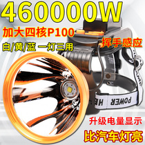 头灯P100强光充电超亮远射LED矿灯户外防水6锂电头戴式疝气探照灯