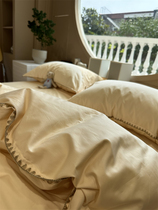 100支长绒棉纯色奶茶色丝滑四件套全棉纯棉1.5m1.8米床上床单被套