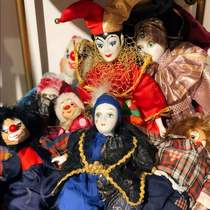 南麓市集出口欧美vintage吊脚皮耶罗陶瓷小丑人偶复古收藏摆件