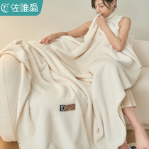 法兰绒毛毯沙发毯子高级感办公室午睡毯盖毯午休铺床小被子空调毯