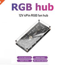 VODOOL 12V4Pin RGB Fan HUB 1 To 10 Multi Way Splitter PC LED