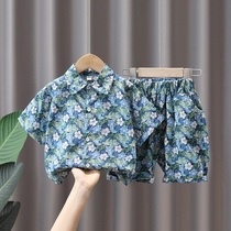 儿童短袖衣服男童夏装套装2023新款夏季童装帅气男宝宝潮男孩衬衫