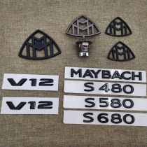 新款奔驰S680字标后尾标S级S400改装迈巴赫MAYBACH标志贴V12侧标