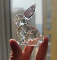 水晶兔子摆件创意可爱桌面小摆件汽车装饰品十二生肖动物圣诞礼物