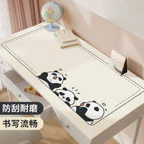 桌垫儿童书桌垫熊猫学习写字台桌垫防水防污电脑皮质桌面垫鼠标垫