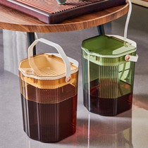 透明茶水桶废水桶家用客厅干湿分离过滤二合一茶渣桶大容量倒茶桶