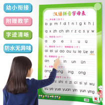 拼音字母墙贴挂图幼儿园声母韵母音节表小学汉语拼读训练学习神器