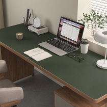 书桌垫子写字台绿色鼠标垫超大电脑办公室电竞桌面保护垫皮革桌布