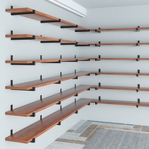 墙上置物架壁挂一字实木隔板层板支架书架墙上悬空搁板固定支撑架