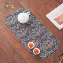 榜盛新中式干泡茶席茶几禅意桌布吸水轻奢高端茶具配件桌旗茶桌垫