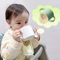 宝宝学饮杯嘬口杯婴儿喝水杯家用儿童敞口牛奶直饮1岁广口斜口杯