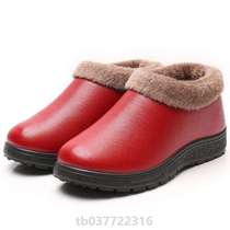 防滑布鞋妈妈北京中老年加厚防水老人鞋加绒鞋棉鞋鞋女冬季保暖