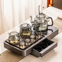 电陶炉煮茶器玻璃茶具全自动茶台烧水壶一体家用三合一消毒煮茶炉