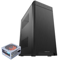 大水牛商智U2+劲强250W台式主机电脑机箱电源商务家用办公套装（