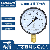 雷尔达 压力表Y-100 径向气压表自来水油压表真空负压表 0-1.6MPa