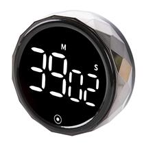 亚马逊自律旋转计时器磁吸LED静音定时器厨房倒计时美容运动提醒