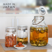 日本进口泡酒玻璃瓶酒坛酒罐青梅酒专用酒瓶空瓶大容量玻璃密封罐