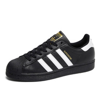 Adidas阿迪达斯三叶草SUPERSTAR黑色贝壳头运动鞋休闲板鞋EF5398