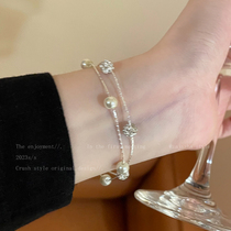 满天星双层珍珠手链女生款轻奢小众设计高级感手串精致叠戴手饰品