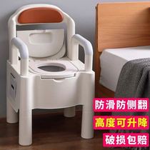 .家用老人坐便器可移动马桶老年残疾人大便椅成人孕妇室内痰盂便