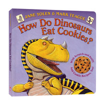 英文原版绘本 How Do Dinosaurs Eat Cookies? 恐龙怎么吃饼干 家有恐龙系列 纸板书 英文版 进口英语原版书籍儿童全英语书