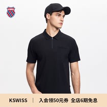 KSWISS盖世威男T恤 23夏季新款 运动透气微弹短袖POLO衫 108298