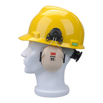 正品3M H6P3E挂安全帽式耳罩隔音防噪声降噪工地工厂打磨船厂防护