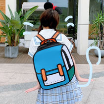 林妙妙同款书包女少年派二次元卡通中小学生背包3D立体百搭双肩包