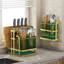 厨房刀架筷子笼置物架家用多功能台面砧板架放菜板一体收纳架墙壁