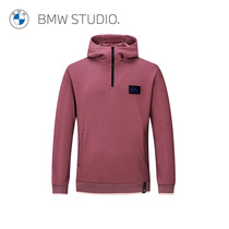 BMW Studio宝马男装春夏新款时尚连帽长袖男士针织卫衣上衣