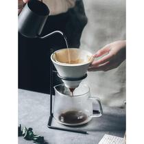 手冲咖啡壶套装陶瓷v60滤杯支架分享壶长嘴细冲泡壶咖啡过滤杯器