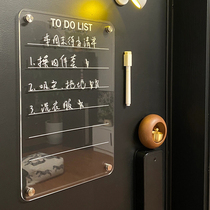 冰箱贴展示板磁贴留言板透明亚克力入户铁门磁吸周计划表备忘可擦