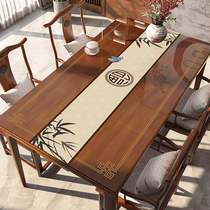 新中式餐桌垫子防水防油防烫免洗软玻璃透明桌布客厅实木茶几桌布