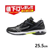 日本直邮25.5厘米4E等效宽美津浓男士波浪爪3宽羽毛球鞋鞋比赛黑M