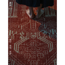 匠作波西米亚红色羊毛复古地毯客厅高级感沙发茶几毯满铺房间卧室