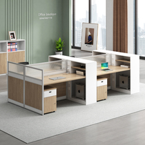 新款卡座员工财务桌椅组合人位现代电脑桌双办公简约职员办公室6