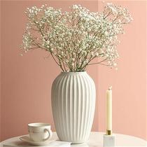 北欧创意简约餐桌花瓶客厅卧室插花干花装饰摆件陶瓷大口径鲜花器