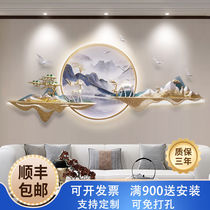 仙陶新中式客厅沙发背景墙装饰画3D立体大气现代简约挂画轻奢壁画