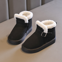新品女童雪地靴2023新款防水防滑面包鞋冬季加绒加厚儿童大棉鞋中