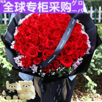日本新款红玫瑰花束礼盒鲜花速递广州深圳东莞佛山惠州中山同城生