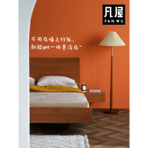 。<em>凡屋家具</em> 好好睡床头柜 实木悬浮壁挂带灯智能日式樱桃木置物简