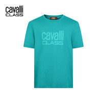 Cavalli Class卡沃利刺绣短袖t恤男士夏季新款多彩圆领半袖体恤潮