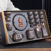 新款创意紫砂功夫茶具高档礼盒套装一整套中式送父亲长辈礼品定制